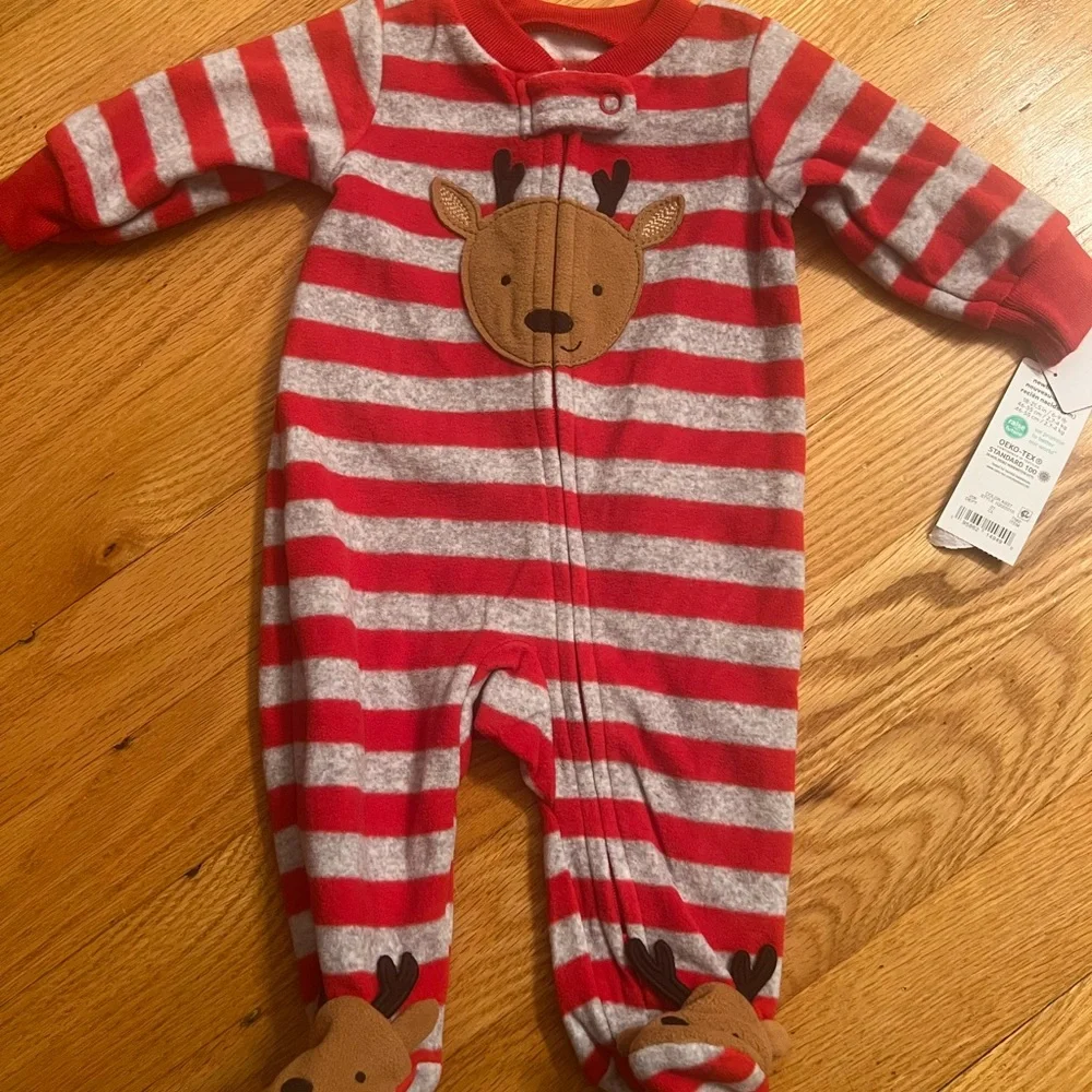 Reindeer sleeper pajama one piece